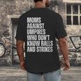 Women's Moms Against Umpires Parents Mom Baseball Sarcastic Men's Back Print T-Shirt Women's Moms Against Umpires Parents Mom Baseball Sarcastic Men's Back Print T-Shirt