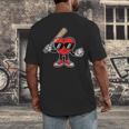 Women's Valentines Day Heart Baseball Player Sports Boys Kids Men Men's Back Print T-Shirt