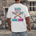 Baseball 10 Year Old Ice Cream Drip 10th Bday Double Digits Men's Back Print T-Shirt