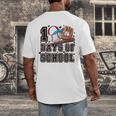 Baseball 100 Days Of School Happy 100th Day Teachers Kids Men's Back Print T-Shirt Baseball 100 Days Of School Happy 100th Day Teachers Kids Men's Back Print T-Shirt