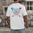 Baseball 50 Year Old Ice Cream Drip 50th Birthday Number 50 Men's Back Print T-Shirt Baseball 50 Year Old Ice Cream Drip 50th Birthday Number 50 Men's Back Print T-Shirt