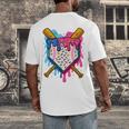 Baseball Boys Ice Cream Drip Baseball Men's Back Print T-Shirt