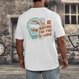 Baseball Catcher Waiting At Home Aggressive Player Quote Men's Back Print T-Shirt Baseball Catcher Waiting At Home Aggressive Player Quote Men's Back Print T-Shirt