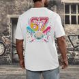 Baseball Drip 6 7 Number 67 Six Seven Meme Boys Kids Men's Back Print T-Shirt Baseball Drip 6 7 Number 67 Six Seven Meme Boys Kids Men's Back Print T-Shirt