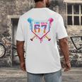 Baseball Drip I Was 6 Now I'm 7 67 Meme 7th Birthday Men's Back Print T-Shirt Baseball Drip I Was 6 Now I'm 7 67 Meme 7th Birthday Men's Back Print T-Shirt