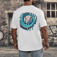 Baseball Drip Ice Cream Sprinkles Baseball Player Premium Tri-Blend Men's Back Print T-Shirt Baseball Drip Ice Cream Sprinkles Baseball Player Premium Tri-Blend Men's Back Print T-Shirt