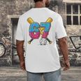 Baseball Drip Number 67 Player 67th Birthday Meme Gen Alpha Men's Back Print T-Shirt Baseball Drip Number 67 Player 67th Birthday Meme Gen Alpha Men's Back Print T-Shirt