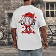 Baseball Drip Valentines Men's Back Print T-Shirt