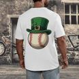 Baseball Leprechaun Hat Saint Patrick Retro Men's Back Print T-Shirt