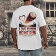 Baseball Valentine Forever On Deck For You Men's Back Print T-Shirt