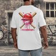 Boys Valentine Day Baseball Helmet Drip Ice-Cream Youth Kids Men's Back Print T-Shirt