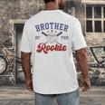 Brother Of Rookie 1st Birthday Baseball Boy Family Matching Men's Back Print T-Shirt Brother Of Rookie 1st Birthday Baseball Boy Family Matching Men's Back Print T-Shirt