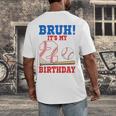 Bruh It's My 2nd Birthday Boy Baseball Themed Party Men's Back Print T-Shirt Bruh It's My 2nd Birthday Boy Baseball Themed Party Men's Back Print T-Shirt