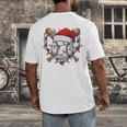 Christmas Baseball Santa Hat For Baseball Players Fans Men's Back Print T-Shirt Christmas Baseball Santa Hat For Baseball Players Fans Men's Back Print T-Shirt