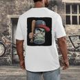 Cool Dollar Bill Guy With Cap And Baseball Costume Premium Tri-Blend Men's Back Print T-Shirt Cool Dollar Bill Guy With Cap And Baseball Costume Premium Tri-Blend Men's Back Print T-Shirt