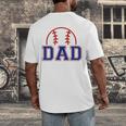 Dad Of Rookie 1st Birthday Baseball Boy Family Matching Men's Back Print T-Shirt