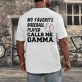 My Favorite Baseball Player Calls Me Gamma Men's Back Print T-Shirt My Favorite Baseball Player Calls Me Gamma Men's Back Print T-Shirt