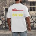 Hit Hard Run Fast Turn Left Baseball Quote Fan Coach Premium Tri-Blend Men's Back Print T-Shirt Hit Hard Run Fast Turn Left Baseball Quote Fan Coach Premium Tri-Blend Men's Back Print T-Shirt