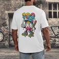 Ice Cream Drip Baseball Party 100 Days Of School Teacher Men's Back Print T-Shirt Ice Cream Drip Baseball Party 100 Days Of School Teacher Men's Back Print T-Shirt
