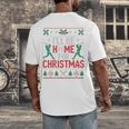 I’Ll Be Home For Christmas Baseball Ugly Sweater Art Men's Back Print T-Shirt I’Ll Be Home For Christmas Baseball Ugly Sweater Art Men's Back Print T-Shirt