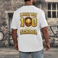 I Just Hit 100 Days Of School Baseball Boys Kids 100th Day Men's Back Print T-Shirt