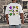 Mardi Gras Baseball Coquette Bow Fat Tuesday Parade Girls Men's Back Print T-Shirt Mardi Gras Baseball Coquette Bow Fat Tuesday Parade Girls Men's Back Print T-Shirt