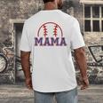 Mom Of Rookie 1st Birthday Baseball Boy Family Matching Men's Back Print T-Shirt