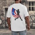 Puerto Rico Baseball Flag Player Boricua Heritage Sports Men's Back Print T-Shirt Puerto Rico Baseball Flag Player Boricua Heritage Sports Men's Back Print T-Shirt