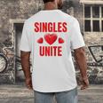 Singles Unite Valentines Day Humor For Singles Raglan Baseball Tee Men's Back Print T-Shirt Singles Unite Valentines Day Humor For Singles Raglan Baseball Tee Men's Back Print T-Shirt