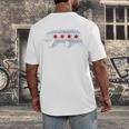 Sweet Vintage Retro Chicago City Flag Bear Print Raglan Baseball Tee Men's Back Print T-Shirt Sweet Vintage Retro Chicago City Flag Bear Print Raglan Baseball Tee Men's Back Print T-Shirt