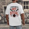 I Teach Kids To Hit And Steal Baseball Softball Coach Premium Tri-Blend Men's Back Print T-Shirt I Teach Kids To Hit And Steal Baseball Softball Coach Premium Tri-Blend Men's Back Print T-Shirt