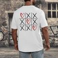 Tic Tac Toe Love Hearts Romantic Valentine Raglan Baseball Tee Men's Back Print T-Shirt Tic Tac Toe Love Hearts Romantic Valentine Raglan Baseball Tee Men's Back Print T-Shirt