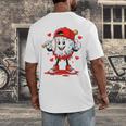 Valentine Baseball Heart Sports Men Boys Kid Men's Back Print T-Shirt Valentine Baseball Heart Sports Men Boys Kid Men's Back Print T-Shirt