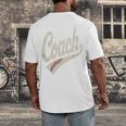 Vintage Baseball Coach Men's Back Print T-Shirt Vintage Baseball Coach Men's Back Print T-Shirt