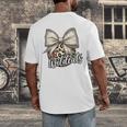 Wildcats Baseball Leopard Print Coquette Bow Mascot Game Day Men's Back Print T-Shirt Wildcats Baseball Leopard Print Coquette Bow Mascot Game Day Men's Back Print T-Shirt