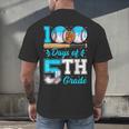 100 Days Of 5th Grade Baseball 100th Day Of School Boys Kids Men's Back Print T-Shirt