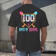 100 Days Of School Baseball Ice Cream Drip 100th Day School Men's Back Print T-Shirt 100 Days Of School Baseball Ice Cream Drip 100th Day School Men's Back Print T-Shirt