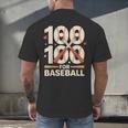 100 Days Of School Baseball Love Valentine’s Day Men Women Men's Back Print T-Shirt