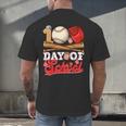 100 Days Of School Baseball Player Sports Game Teacher Kid Men's Back Print T-Shirt