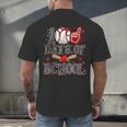 100 Days Of School Baseball Teacher 100 Days Smarter Student Men's Back Print T-Shirt