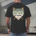 100 Days Of School Home Plate Camo Baseball Dripping Boys Men's Back Print T-Shirt