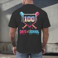 100 Days Of School Ice Cream Drip Baseball 100 Days Smarter Men's Back Print T-Shirt 100 Days Of School Ice Cream Drip Baseball 100 Days Smarter Men's Back Print T-Shirt