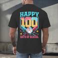 100 Days Of School Kids Baseball Drip 100th Day Of School Men's Back Print T-Shirt