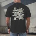 100 Days Smarter Baseball Sport School Celebration Men's Back Print T-Shirt