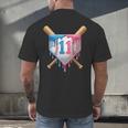 11th Birthday 11yr 2014 Baseball 11 Player 11th Birthday Men's Back Print T-Shirt 11th Birthday 11yr 2014 Baseball 11 Player 11th Birthday Men's Back Print T-Shirt