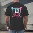 11th Birthday Boys Baseball Ice Cream Drip Boys Baseball Men's Back Print T-Shirt