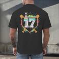 17th Birthday Baseball Drip Number 17 Year Old Birthday Boy Men's Back Print T-Shirt 17th Birthday Baseball Drip Number 17 Year Old Birthday Boy Men's Back Print T-Shirt