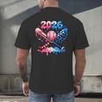 2026 American Flag Baseball Ice Cream Drip Bats Boys Men's Back Print T-Shirt 2026 American Flag Baseball Ice Cream Drip Bats Boys Men's Back Print T-Shirt