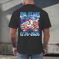 250 Years 1776 2026 250th Baseball American Flag 4th Of July Men's Back Print T-Shirt
