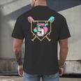 5th Fifth Birthday Baseball Bat Ice-Cream Drip 5yrs Old Boys Men's Back Print T-Shirt